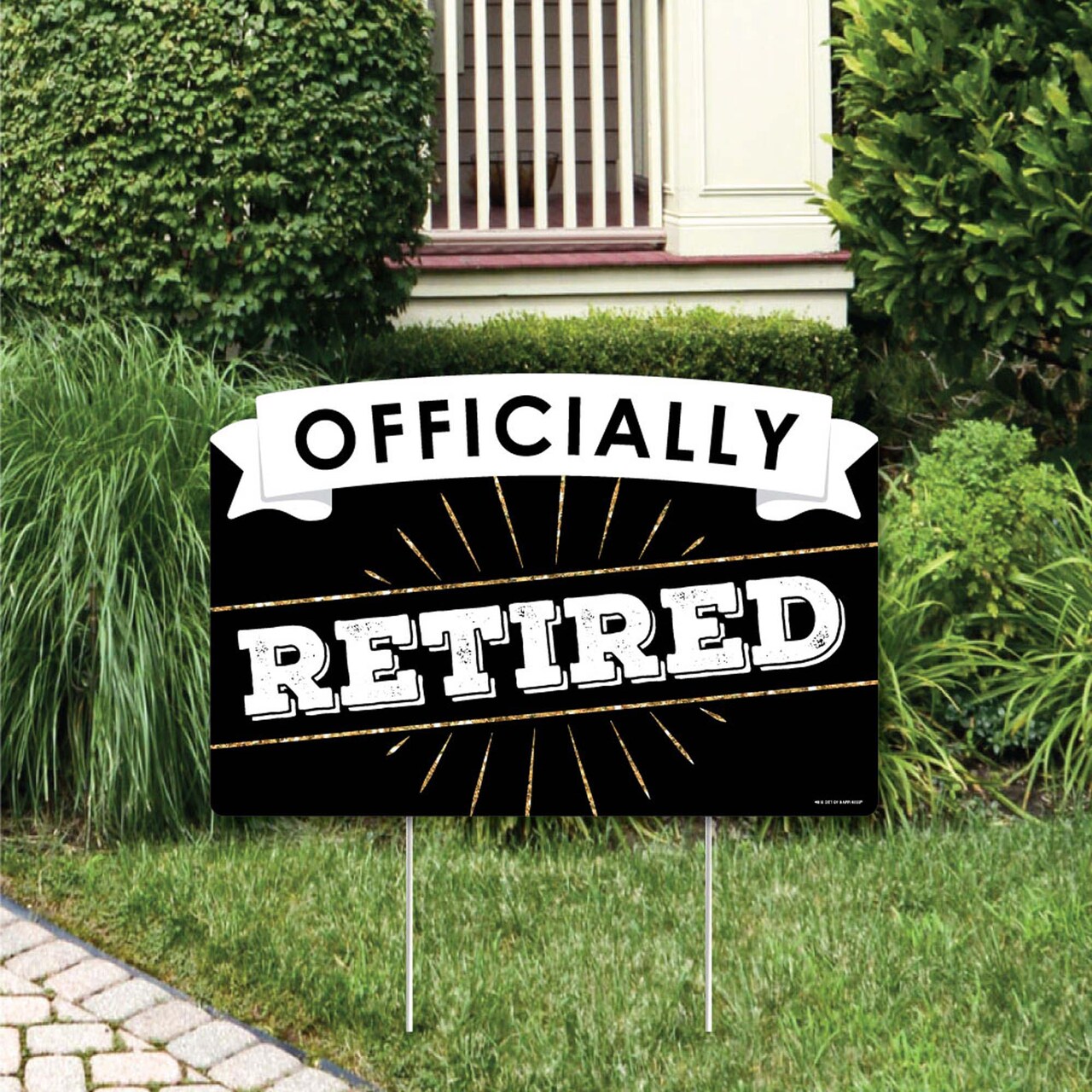 Big Dot of Happiness Happy Retirement - Retirement Party Yard Sign Lawn Decorations - Party Yardy Sign